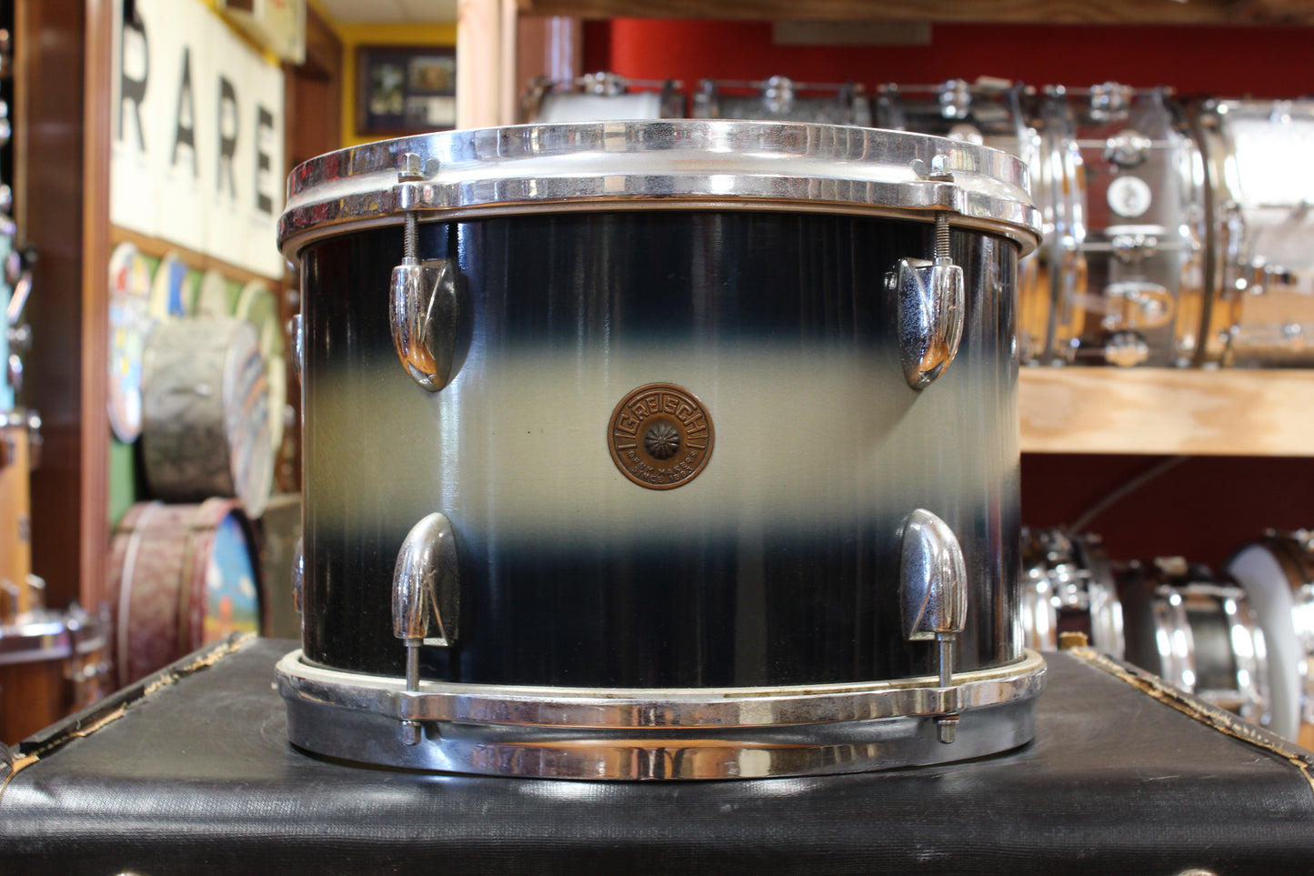 1960s Gretsch Progressive Jazz Outfit in Blue and Silver Duco 14x20 8x12 14x14 5x14