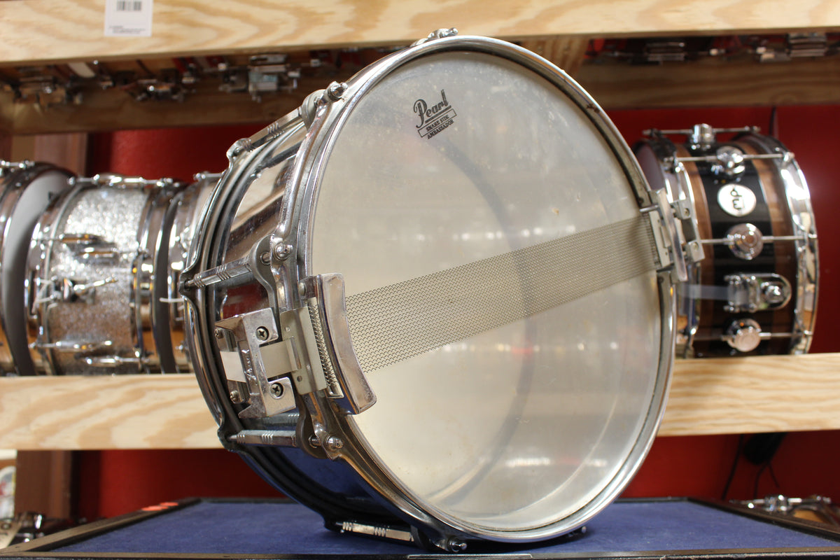 1990s Pearl 6.5x14 Free Floater Snare Drum in Steel
