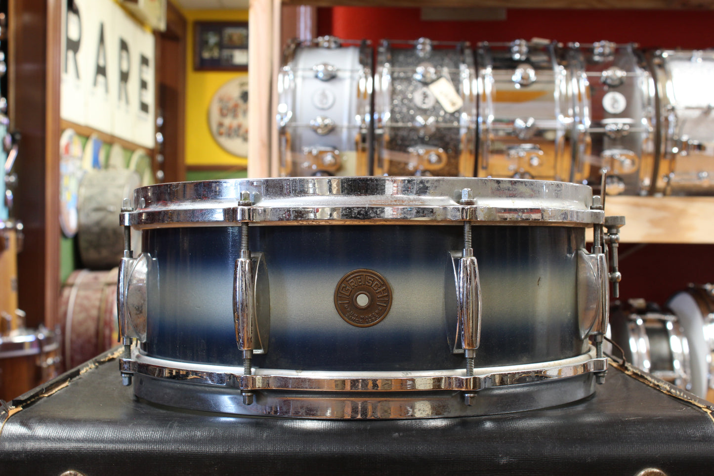 1960s Gretsch Progressive Jazz Outfit in Blue and Silver Duco 14x20 8x12 14x14 5x14