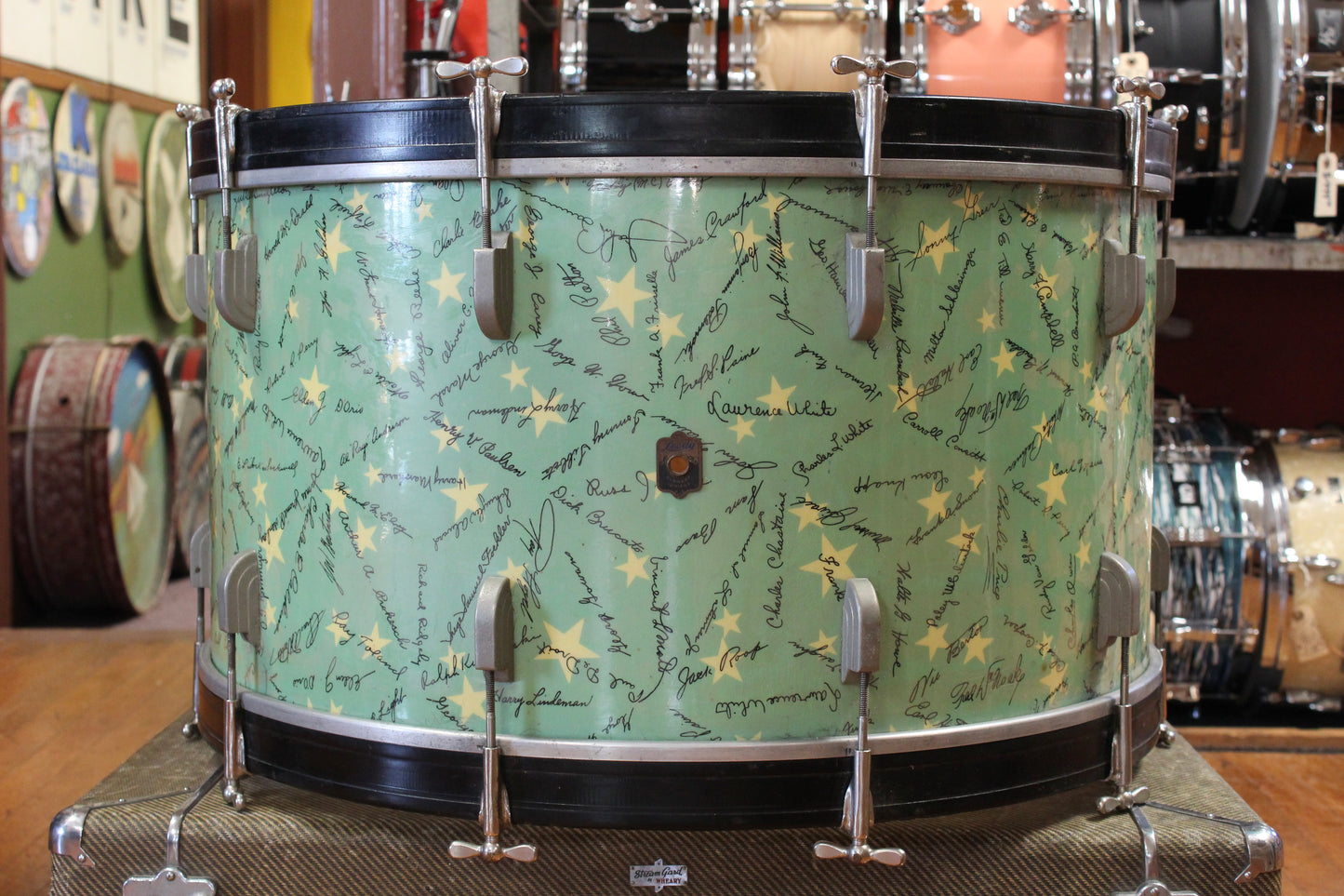 1940s Leedy 14x26 Bass Drum - Autograph of the Stars