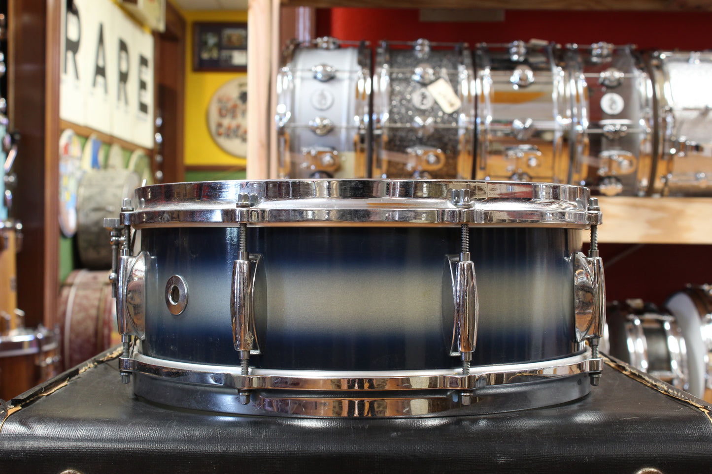 1960s Gretsch Progressive Jazz Outfit in Blue and Silver Duco 14x20 8x12 14x14 5x14