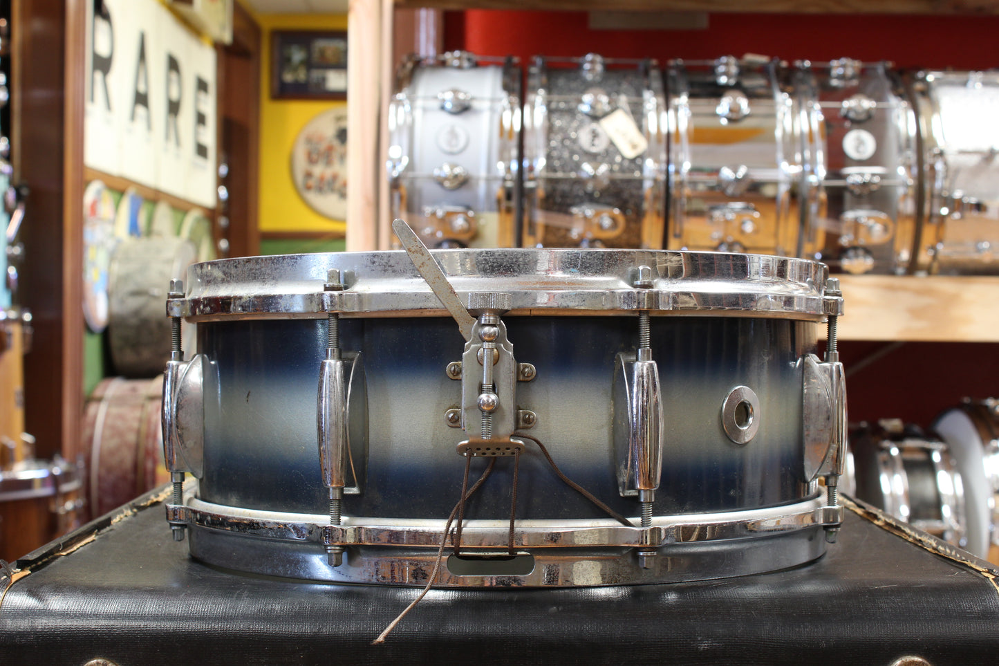 1960s Gretsch Progressive Jazz Outfit in Blue and Silver Duco 14x20 8x12 14x14 5x14