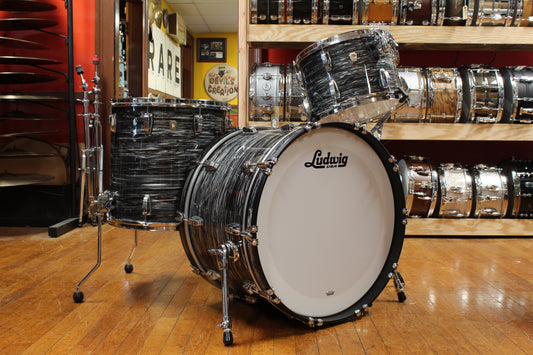 Ludwig Classic Maple Outfit in Black Oyster Pearl 14x22 9x13 16x16