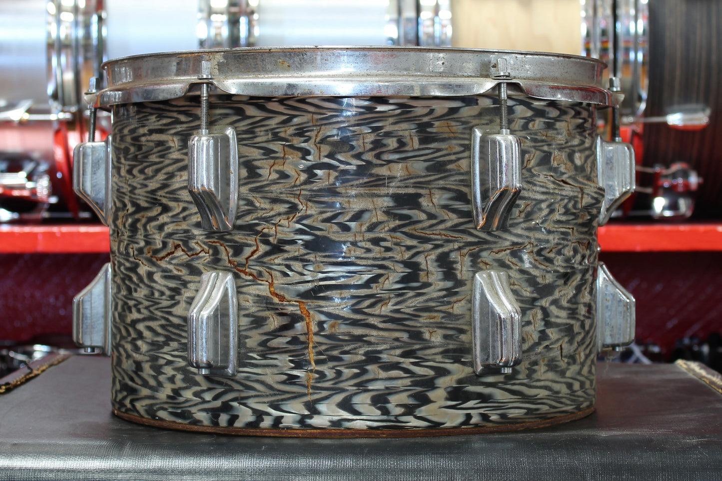 1960's Rogers Holiday Drum Set in Black Onyx 14"x20" 16"x16" 8"x12" (Project Kit)