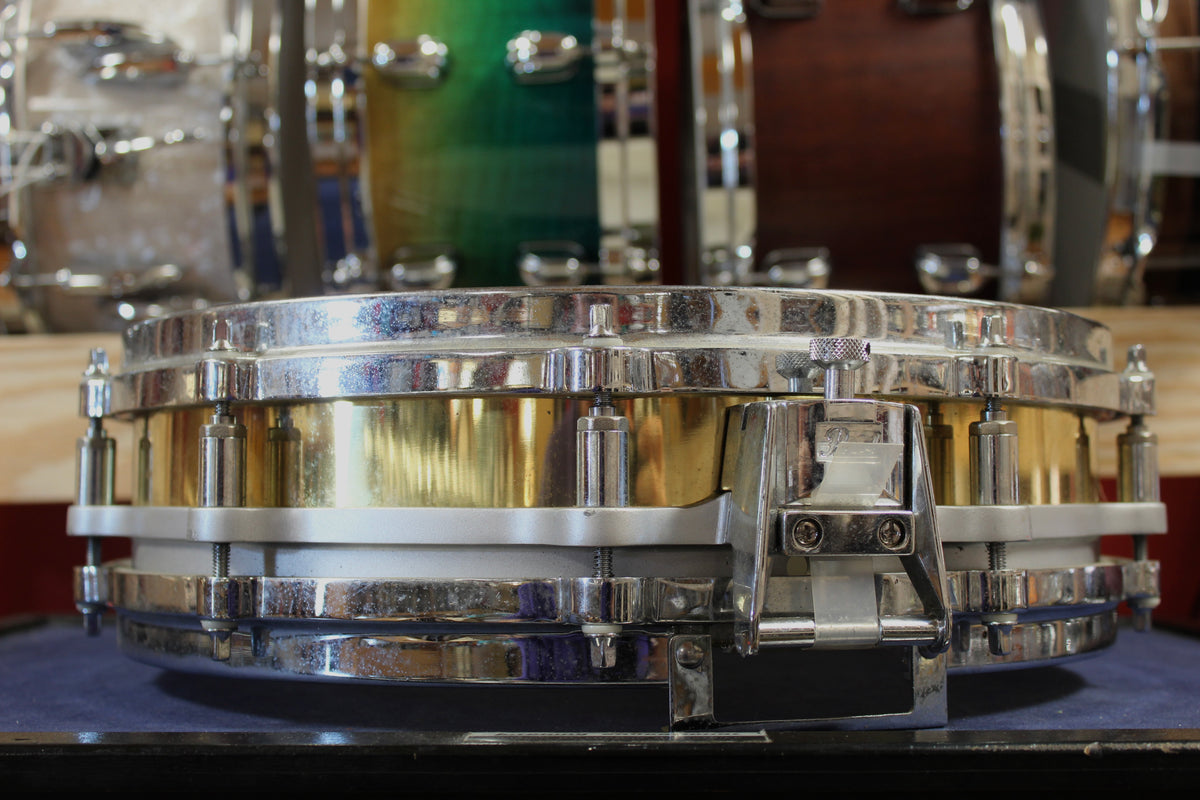 2000s Pearl 3.5x14 Piccolo Free Floater Brass Snare Drum