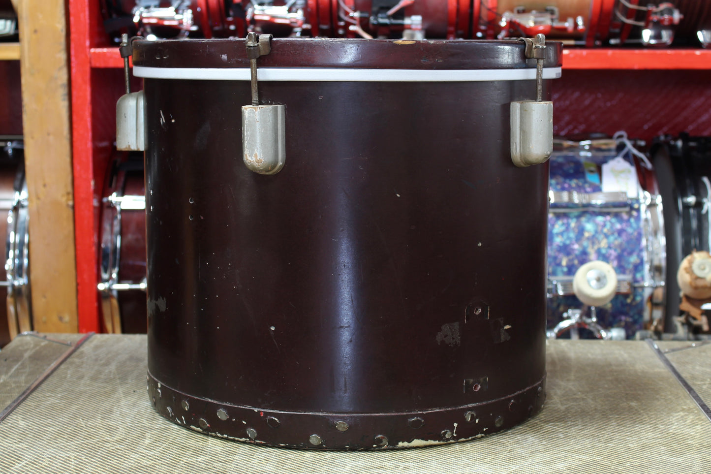 1940-50's Gretsch/Kent Drum set in Burgundy Lacquer 14"x22" 12"x14" 9"x13"