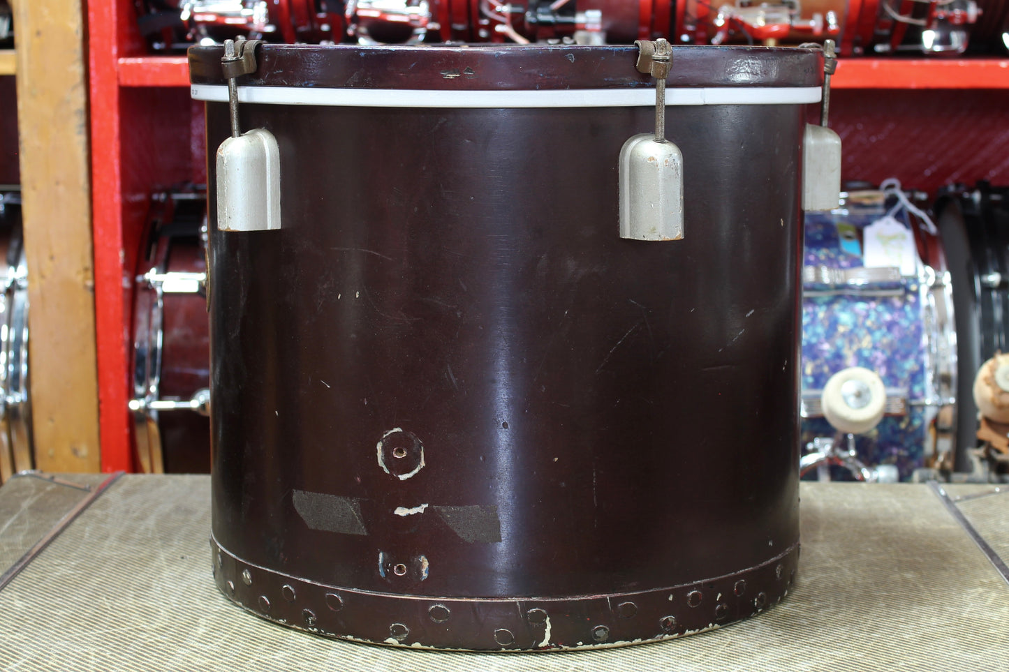 1940-50's Gretsch/Kent Drum set in Burgundy Lacquer 14"x22" 12"x14" 9"x13"