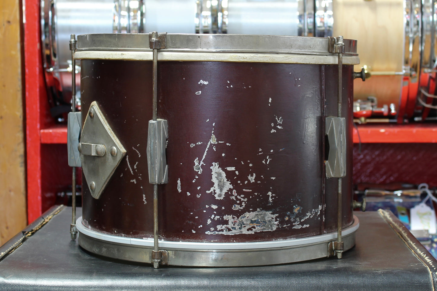 1940-50's Gretsch/Kent Drum set in Burgundy Lacquer 14"x22" 12"x14" 9"x13"