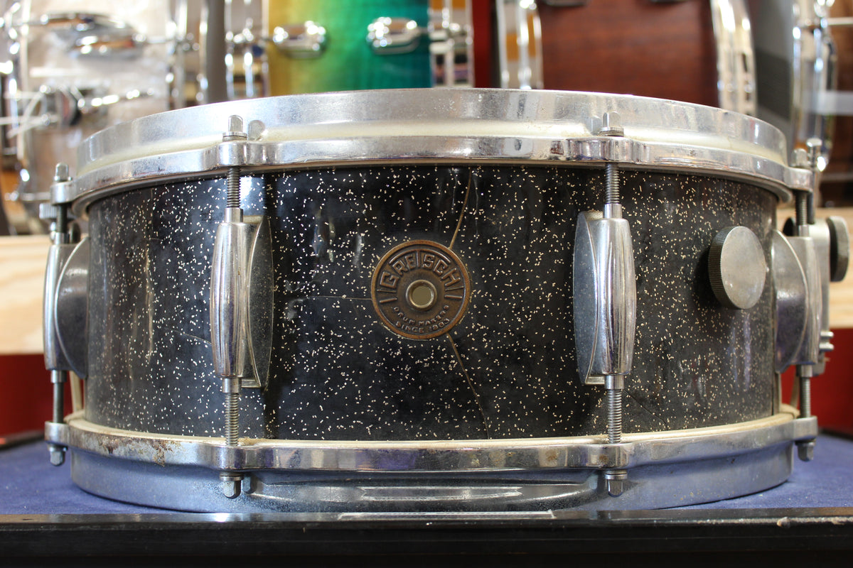 1960s Gretsch 5.5x14 Name Band Snare Drum in Anniversary Sparkle