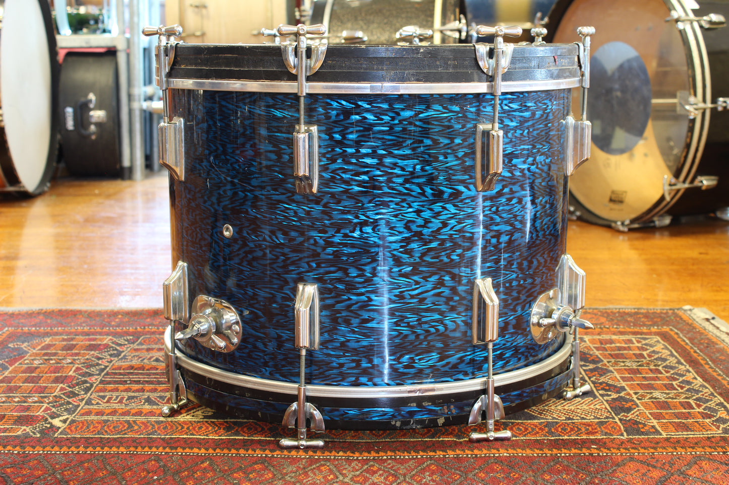 1960's Rogers 14"x20" Bass Drum in Blue Onyx