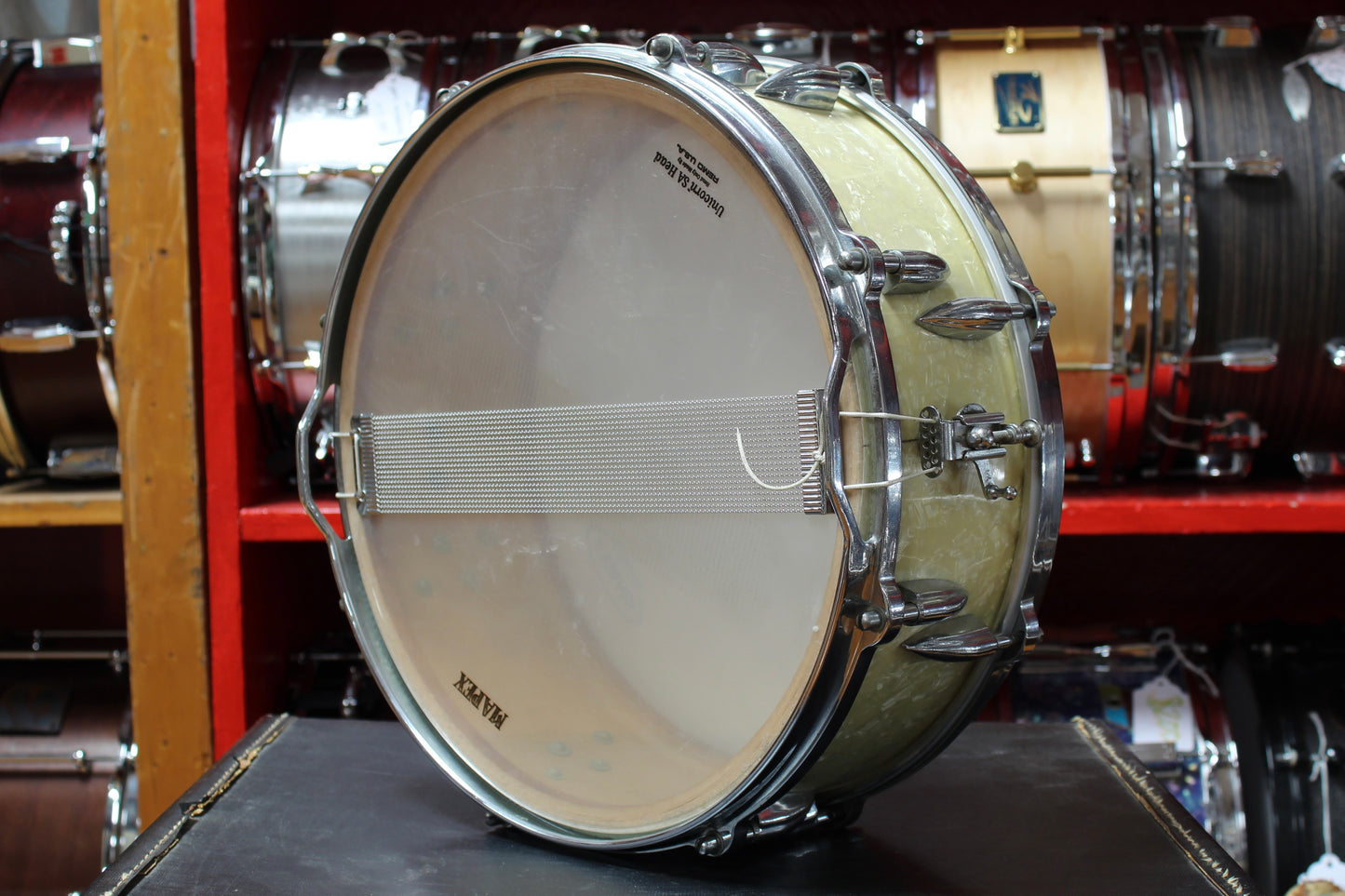 1950's Ajax B&H 5"x14" Snare Drum in White Marine Pearl