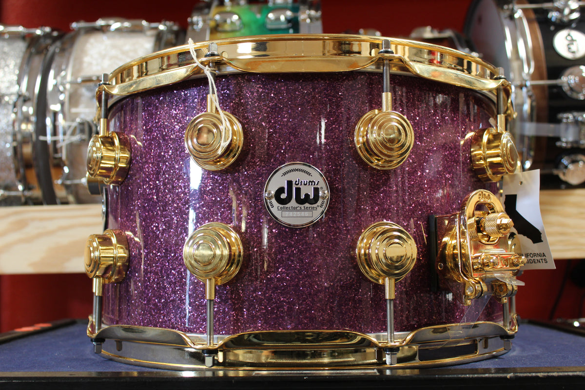 DW 8x14 Collectors Series Snare Drum in Purple Glass