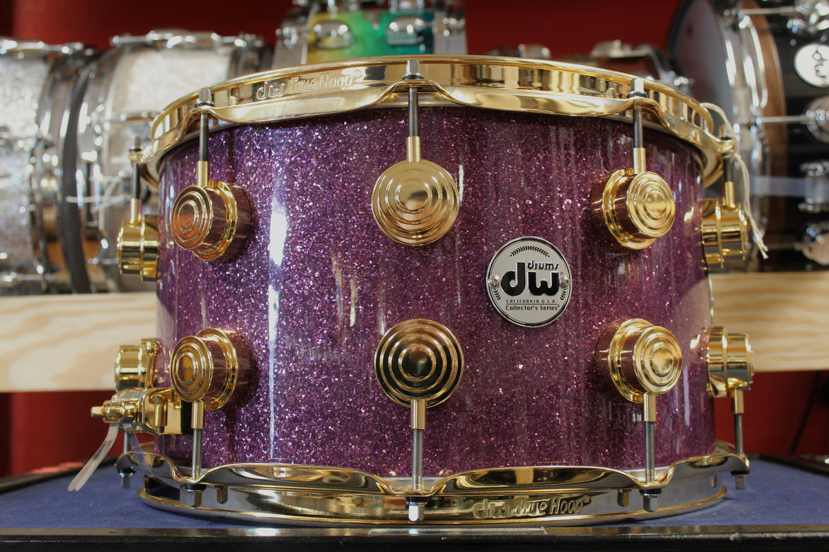 DW 8x14 Collectors Series Snare Drum in Purple Glass