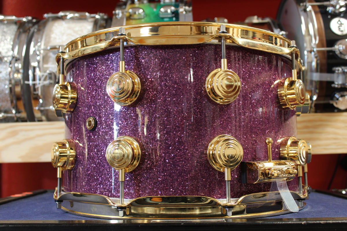 DW 8x14 Collectors Series Snare Drum in Purple Glass