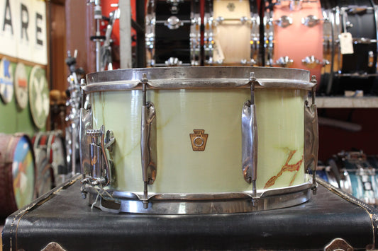 1930s WFL 7"x14" All-American Swing Model Snare Drum in Marble Finish
