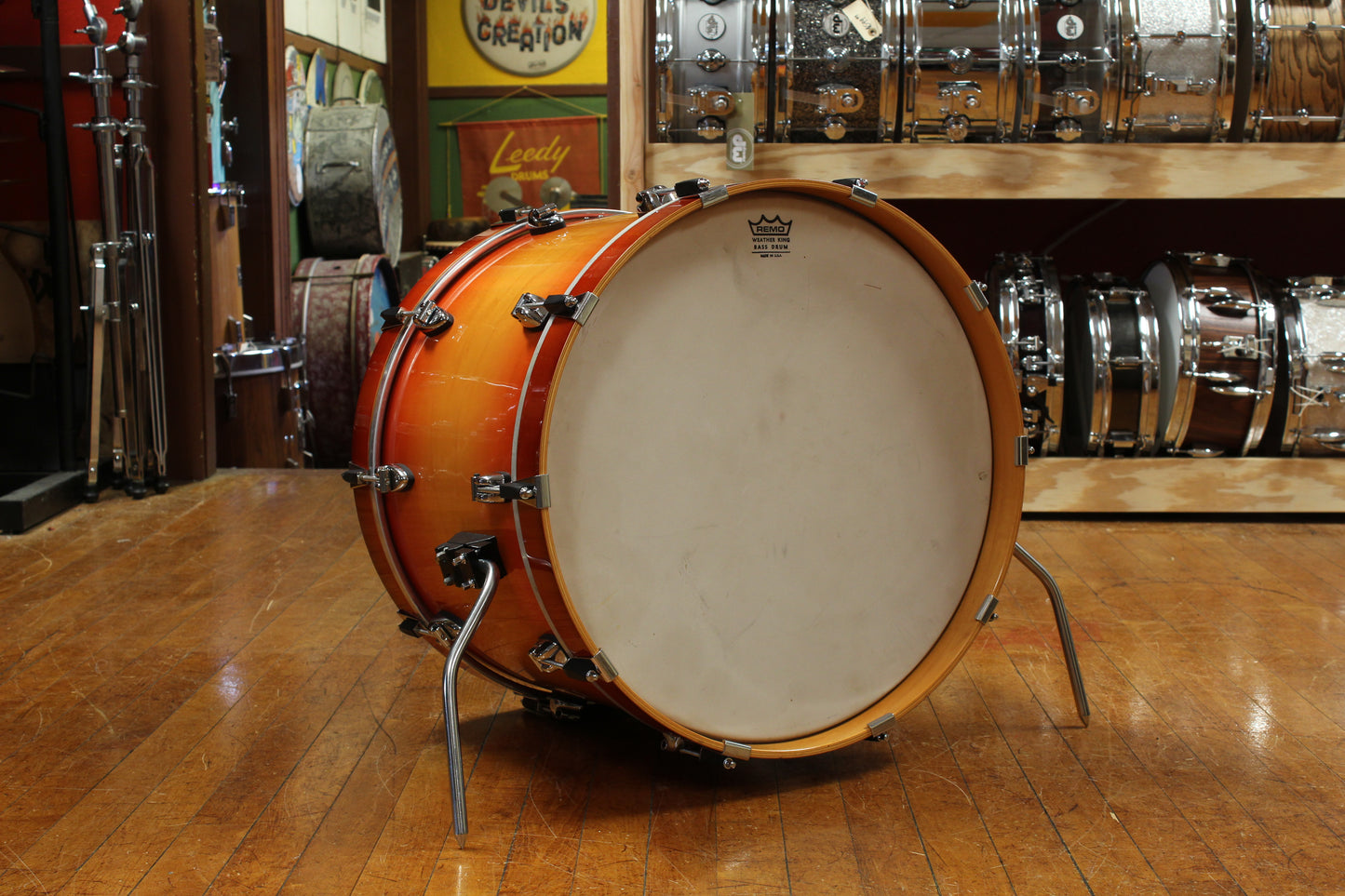 1990s Ayotte Custom Maple Sunburst Drum Kit 14x20 14x14 8x12 5.5x14
