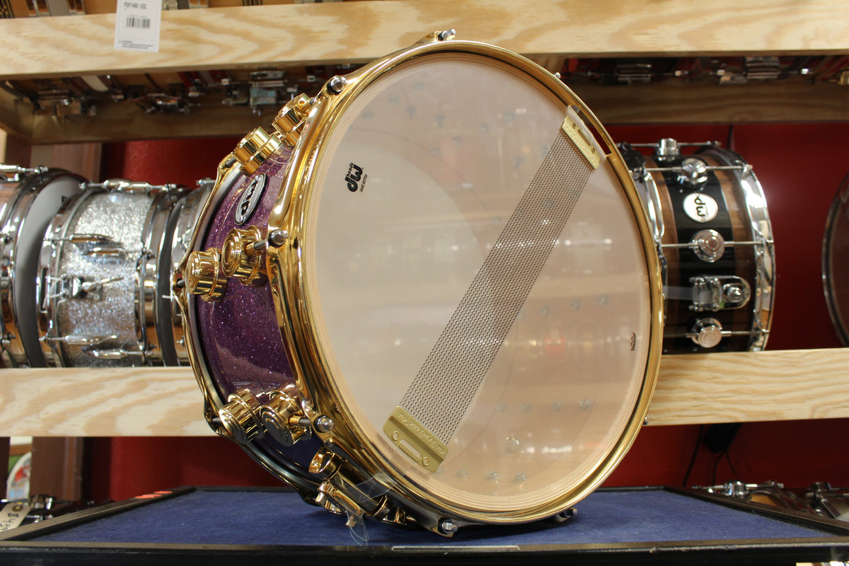 DW 8x14 Collectors Series Snare Drum in Purple Glass