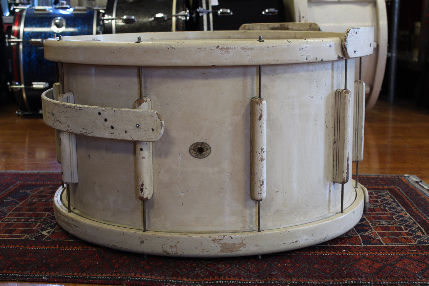 1940's Ludwig & Ludwig Victory 14"x26" Bass Drum in White Lacquer