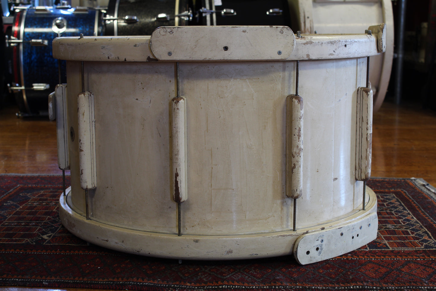 1940's Ludwig & Ludwig Victory 14"x26" Bass Drum in White Lacquer