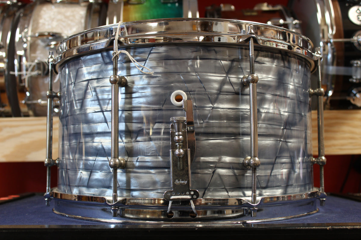 1930s Ludwig 8x14 Snare Drum in Sky Blue Pearl