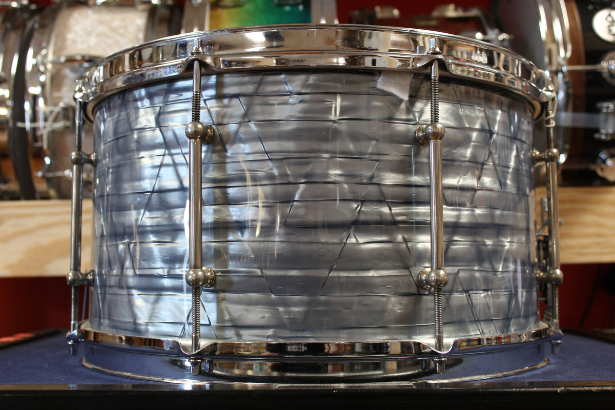 1930s Ludwig 8x14 Snare Drum in Sky Blue Pearl
