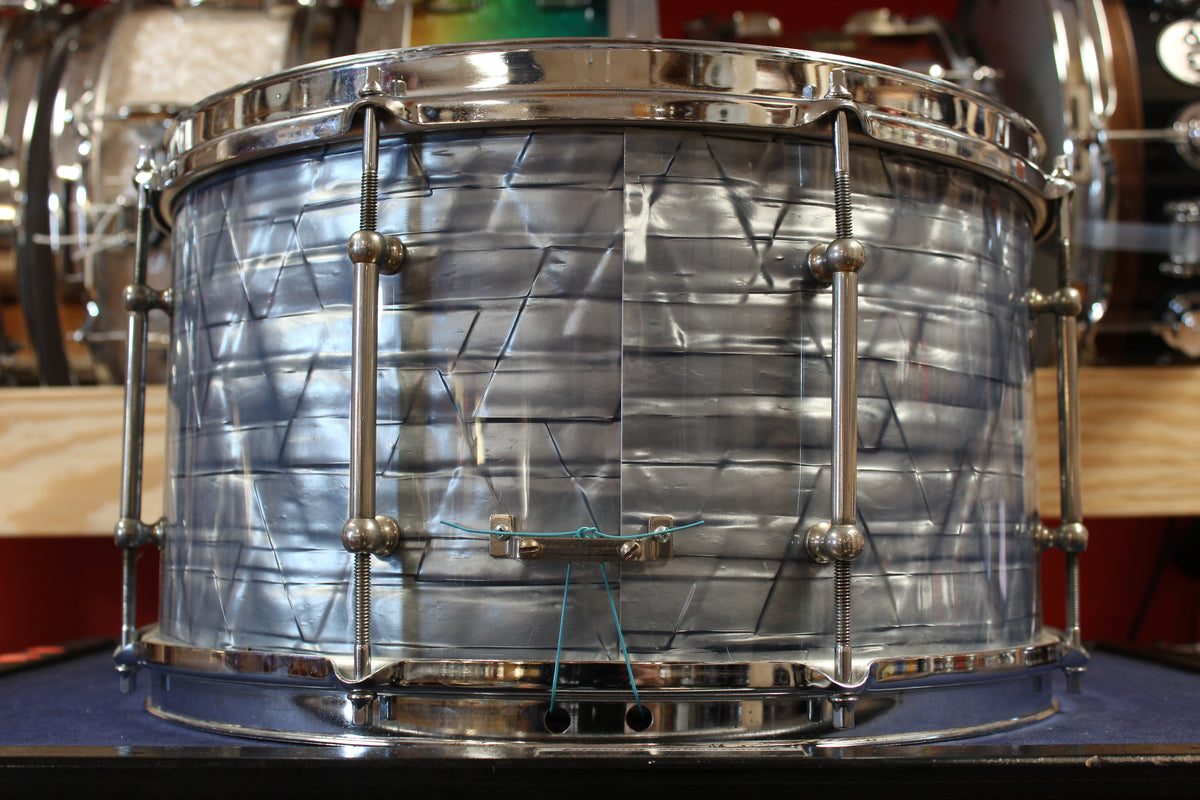 1930s Ludwig 8x14 Snare Drum in Sky Blue Pearl