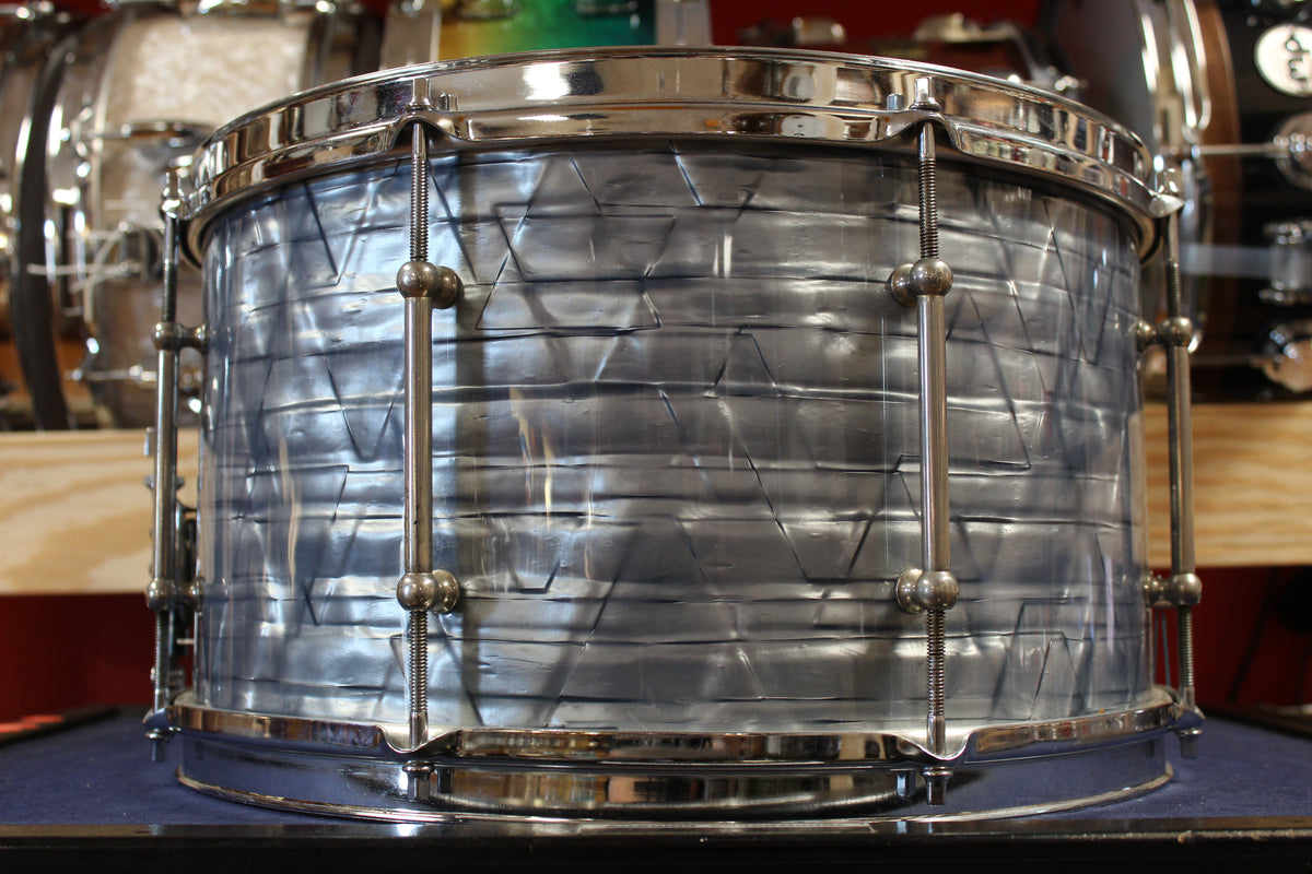 1930s Ludwig 8x14 Snare Drum in Sky Blue Pearl
