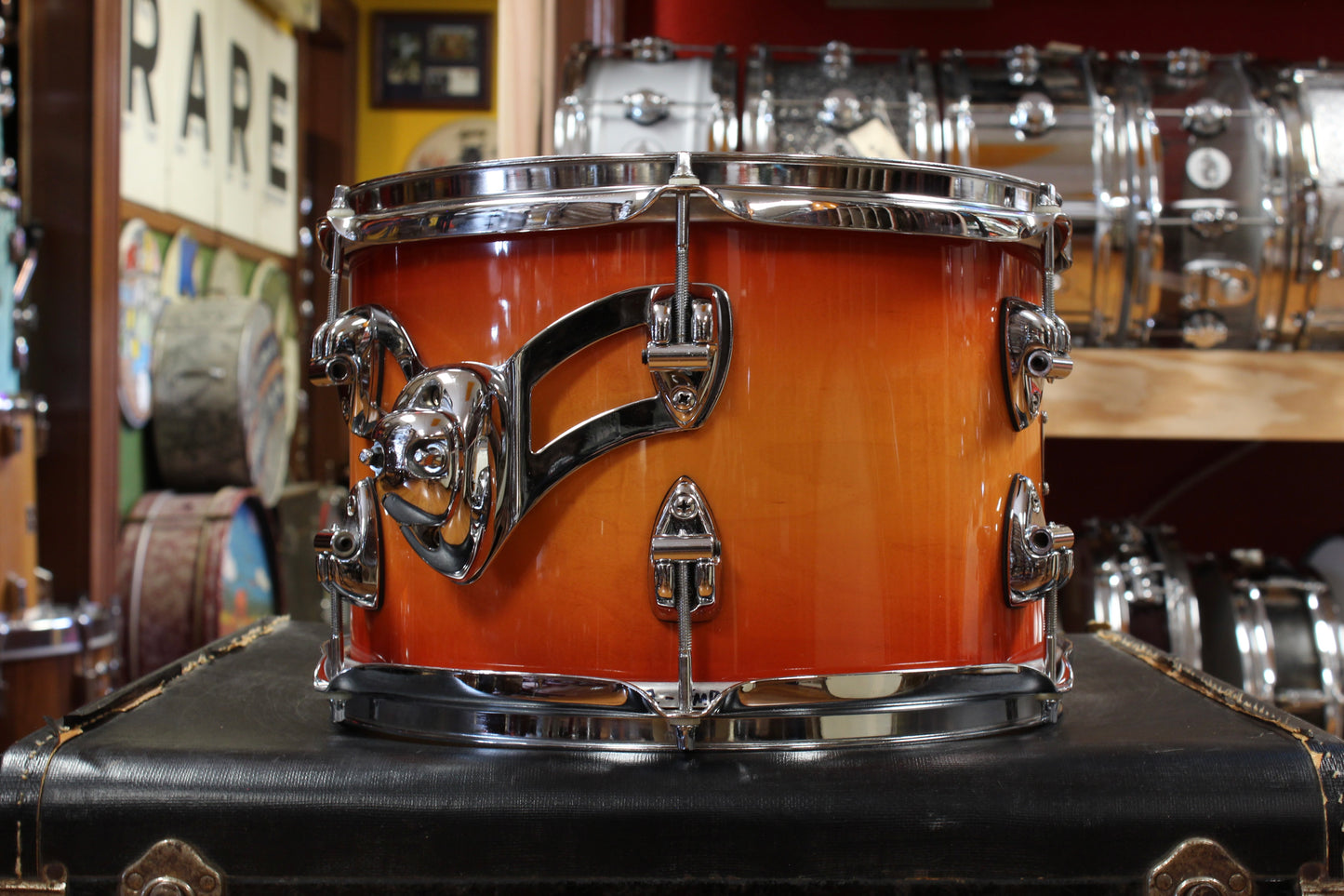 1990s Ayotte Custom Maple Sunburst Drum Kit 14x20 14x14 8x12 5.5x14