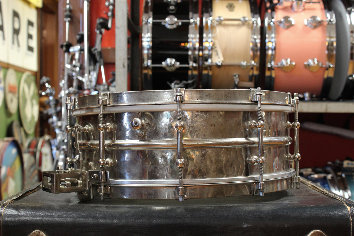 1920s Ludwig Nickel Over Brass 5x14 Super Sensitive Snare Drum