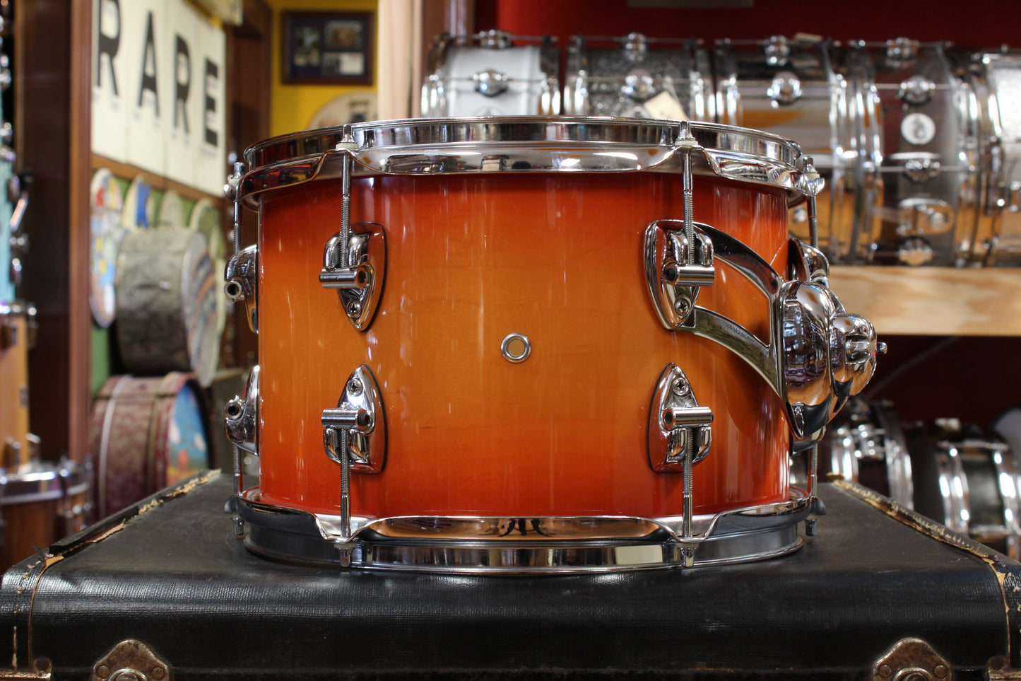 1990s Ayotte Custom Maple Sunburst Drum Kit 14x20 14x14 8x12 5.5x14