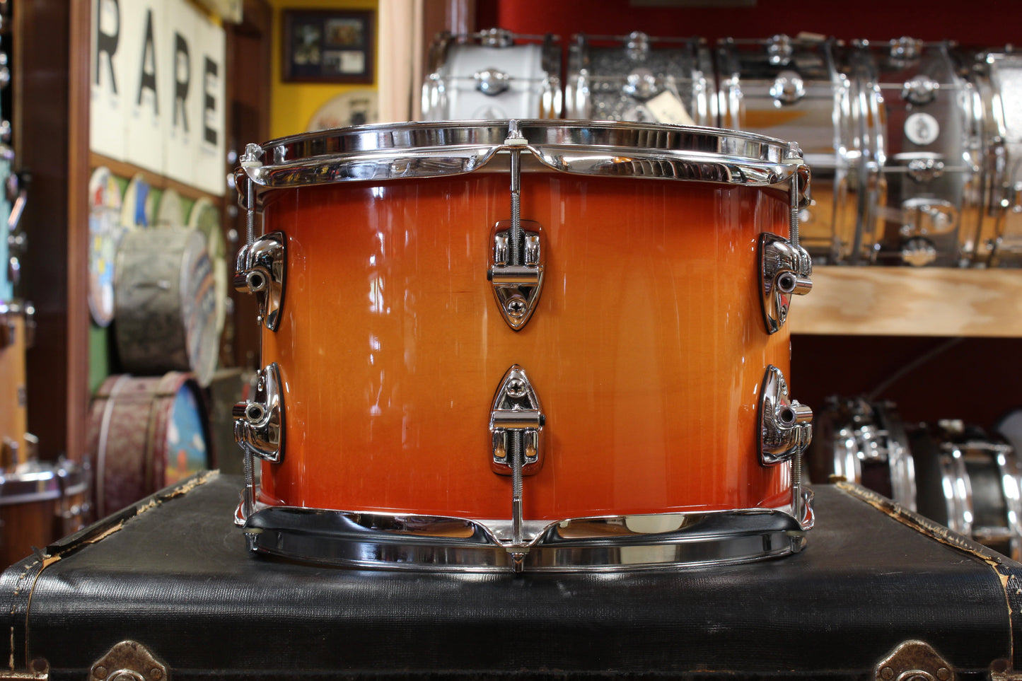 1990s Ayotte Custom Maple Sunburst Drum Kit 14x20 14x14 8x12 5.5x14