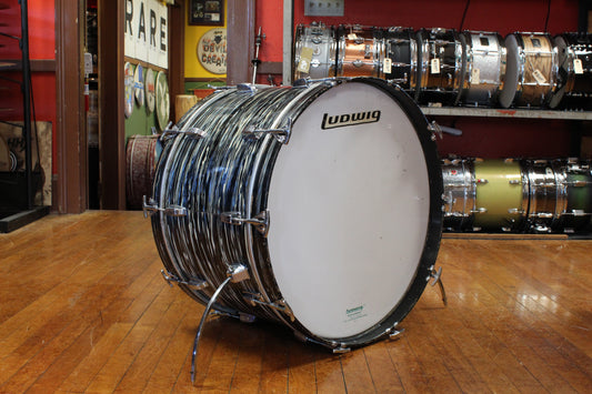 1970 Ludwig Drum Kit in Black Oyster Pearl 14x24 10x14 16x16