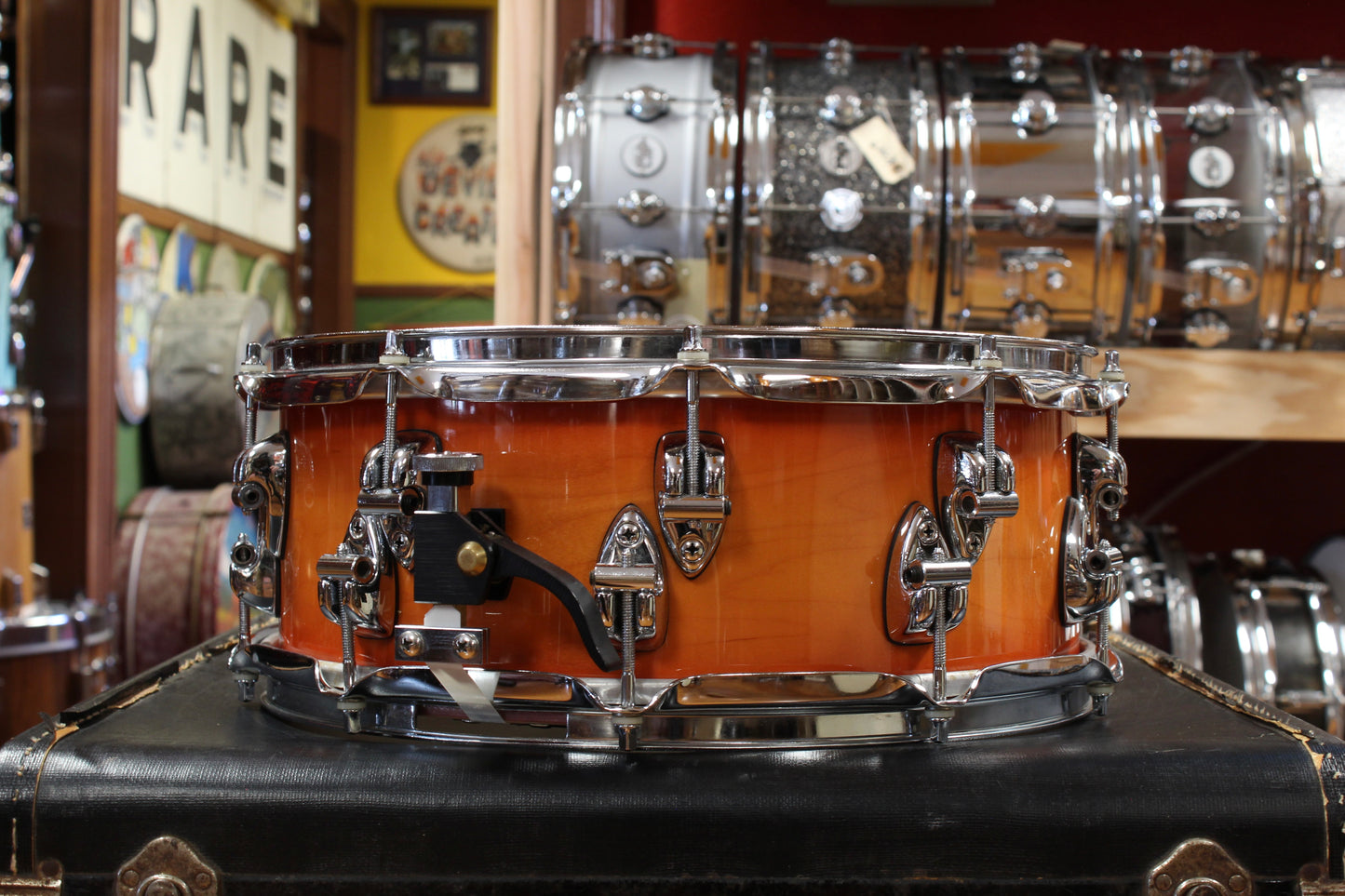 1990s Ayotte Custom Maple Sunburst Drum Kit 14x20 14x14 8x12 5.5x14