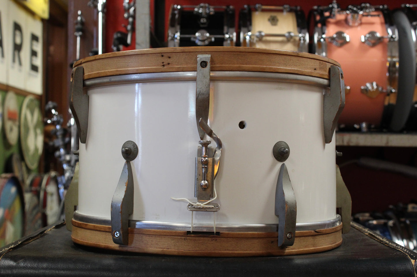 1940s WFL 8x14 Victorious Snare Drum in White