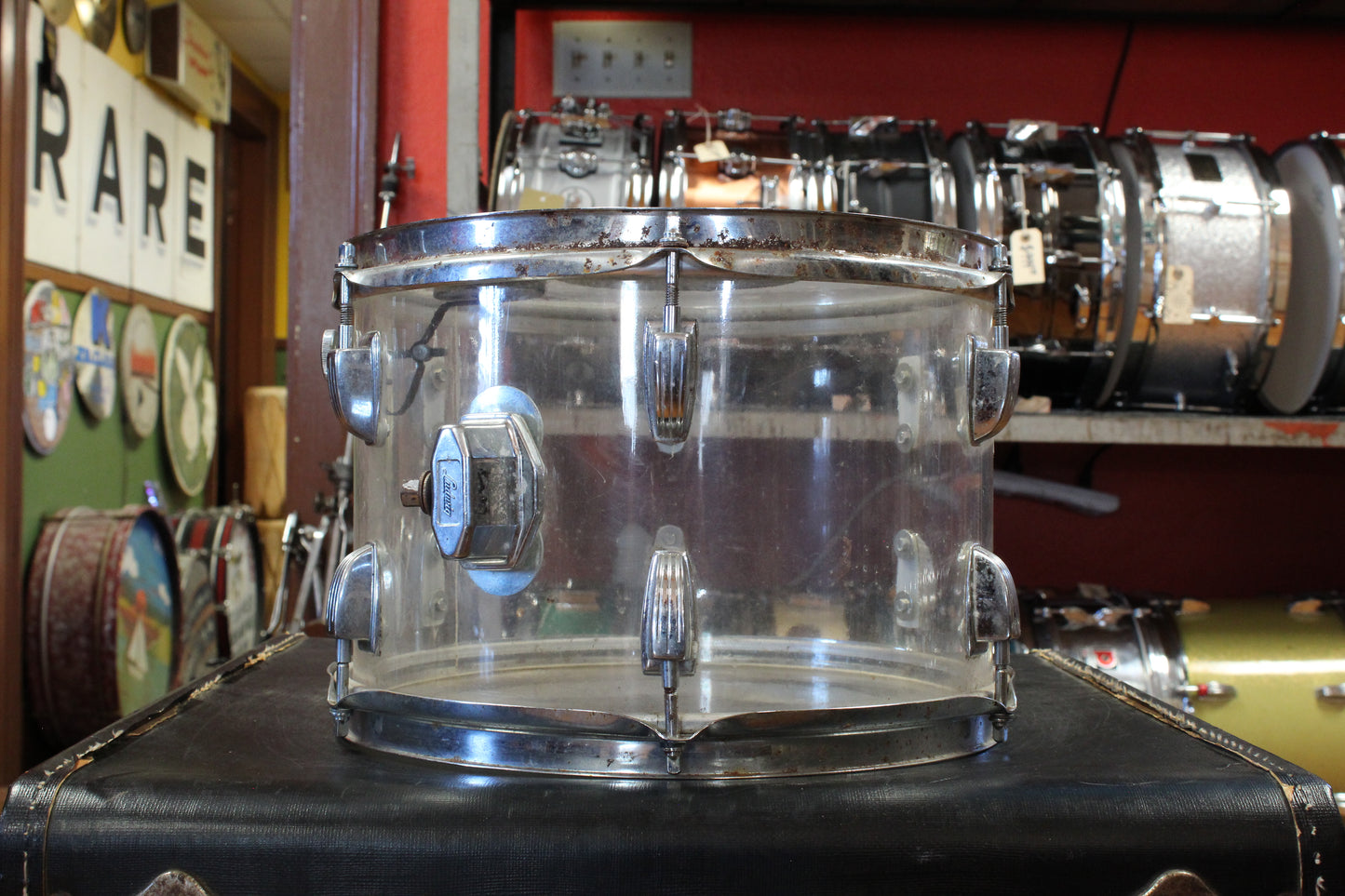 1976 Ludwig 8x12 Vistalite Tom in Clear Acrylic