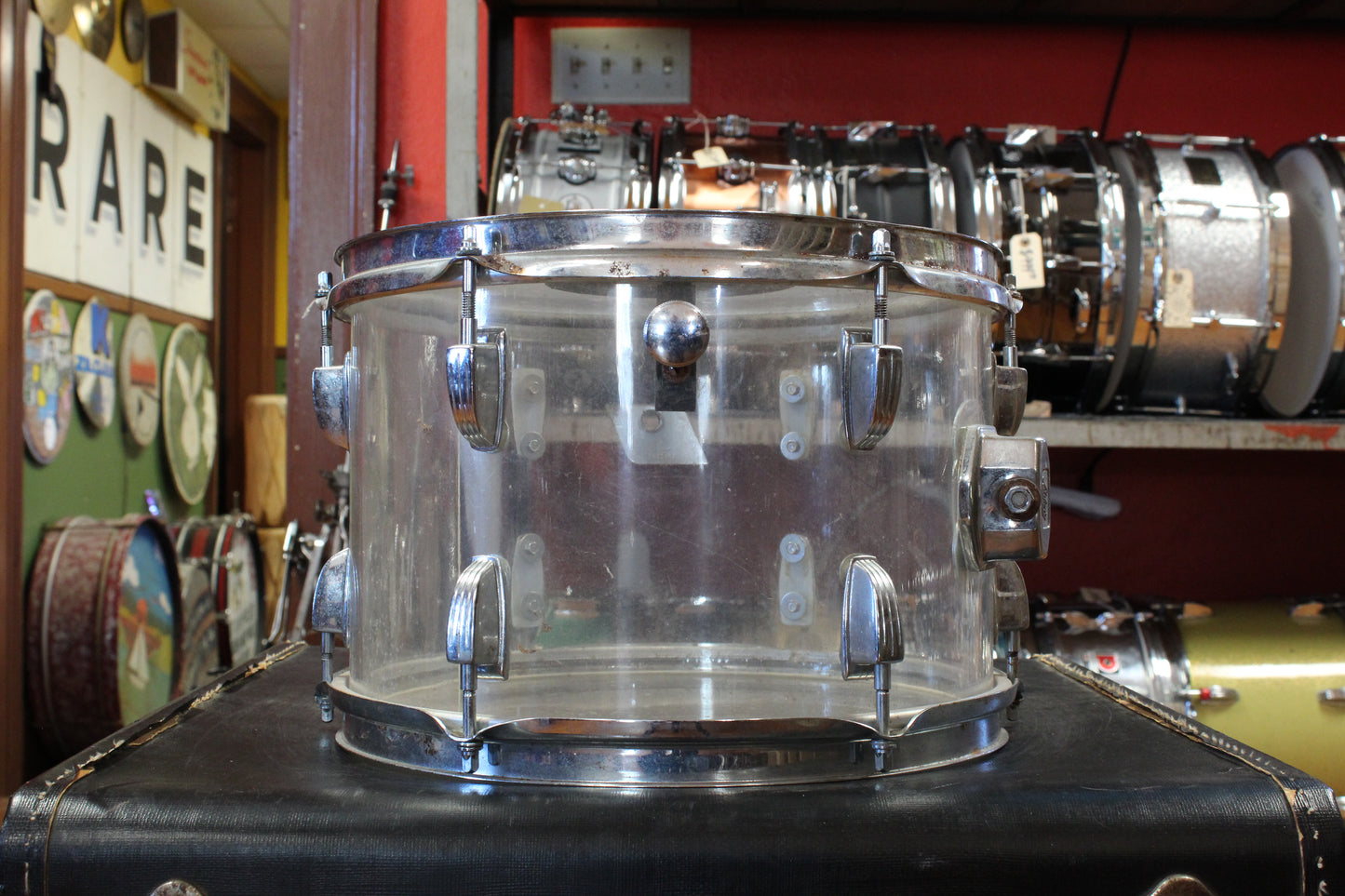 1976 Ludwig 8x12 Vistalite Tom in Clear Acrylic