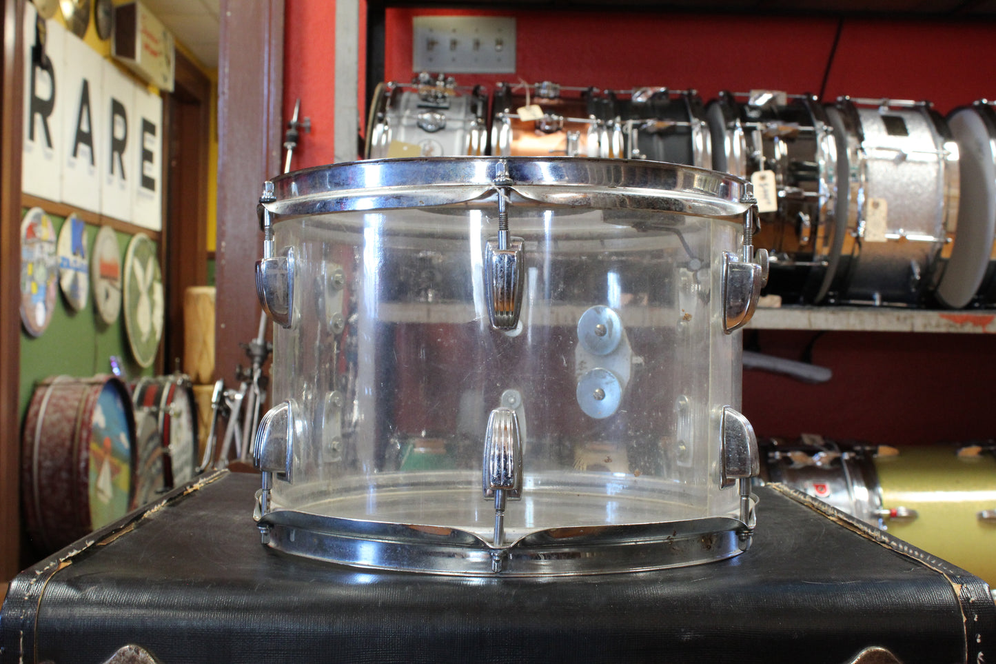 1976 Ludwig 8x12 Vistalite Tom in Clear Acrylic