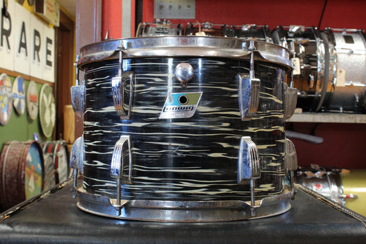 1970 Ludwig 9x13 Tom in Black Oyster Pearl