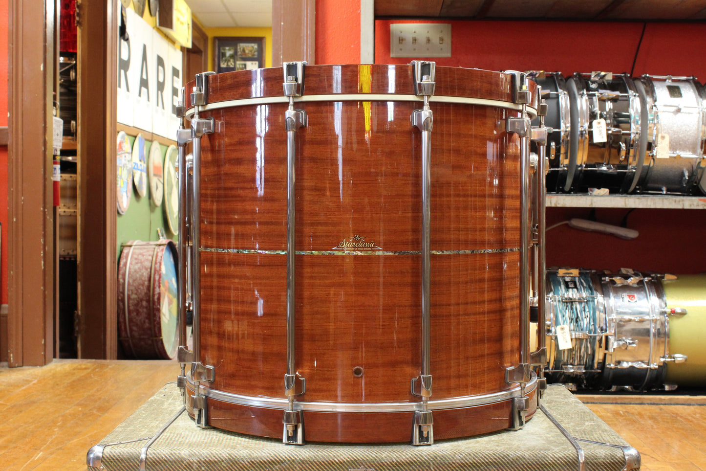 2000s Tama Starclassic Omnitune in Natural Bubinga 18x22 9x12 16x16 6.5x14