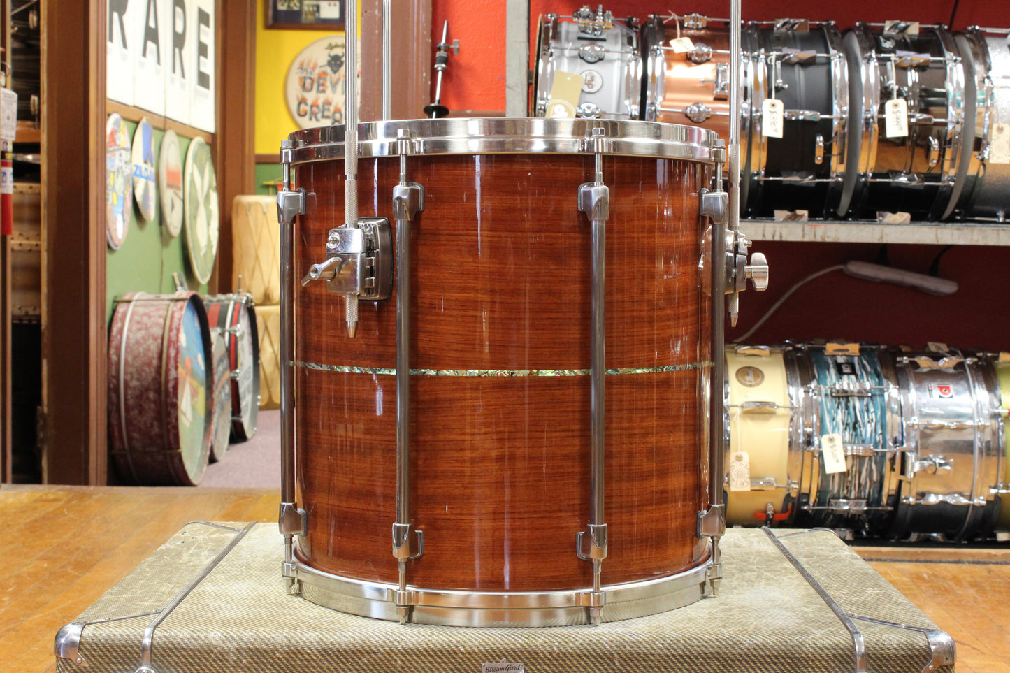 2000s Tama Starclassic Omnitune in Natural Bubinga 18x22 9x12 16x16 6.5x14