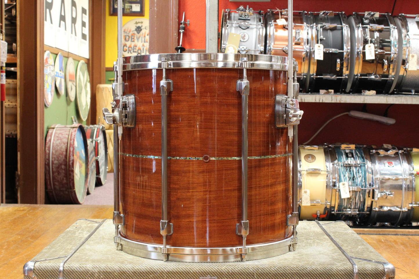 2000s Tama Starclassic Omnitune in Natural Bubinga 18x22 9x12 16x16 6.5x14