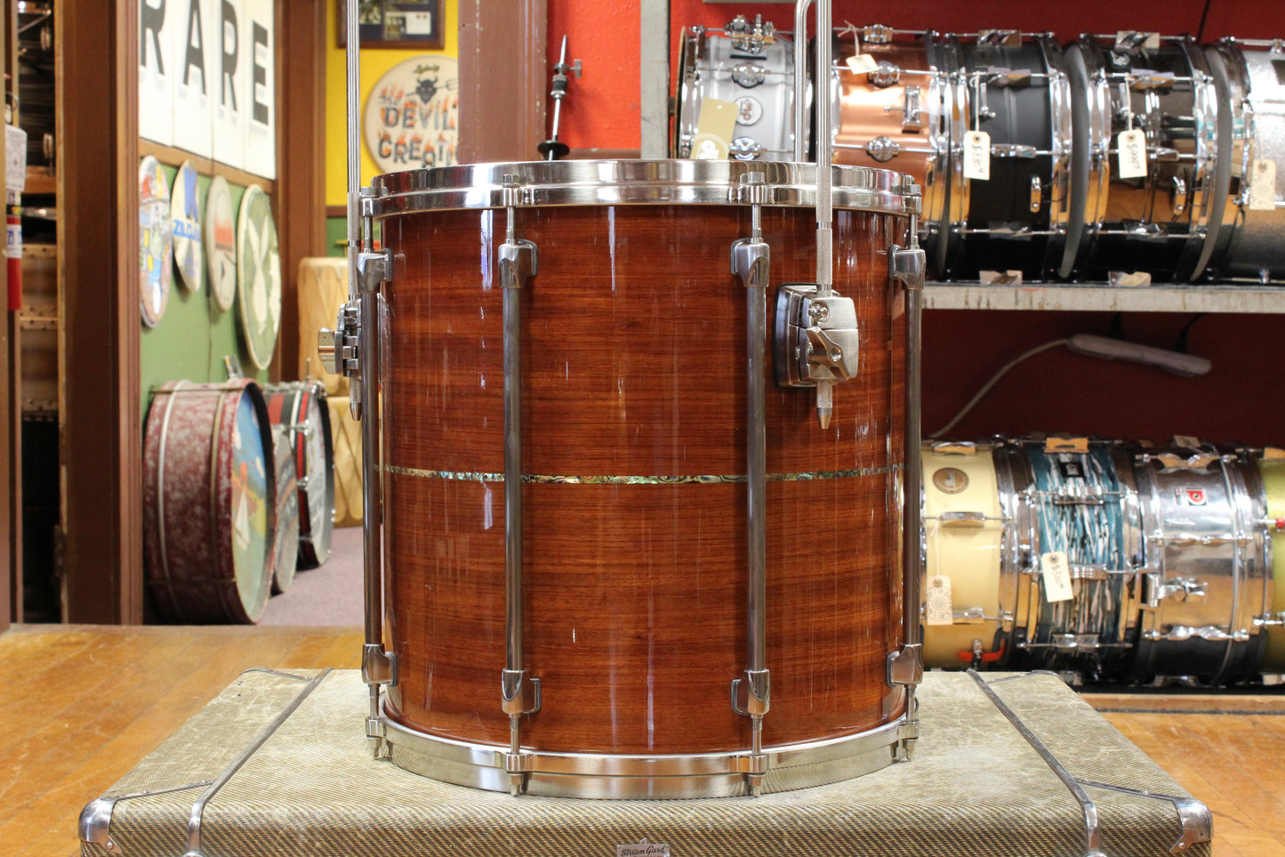 2000s Tama Starclassic Omnitune in Natural Bubinga 18x22 9x12 16x16 6.5x14