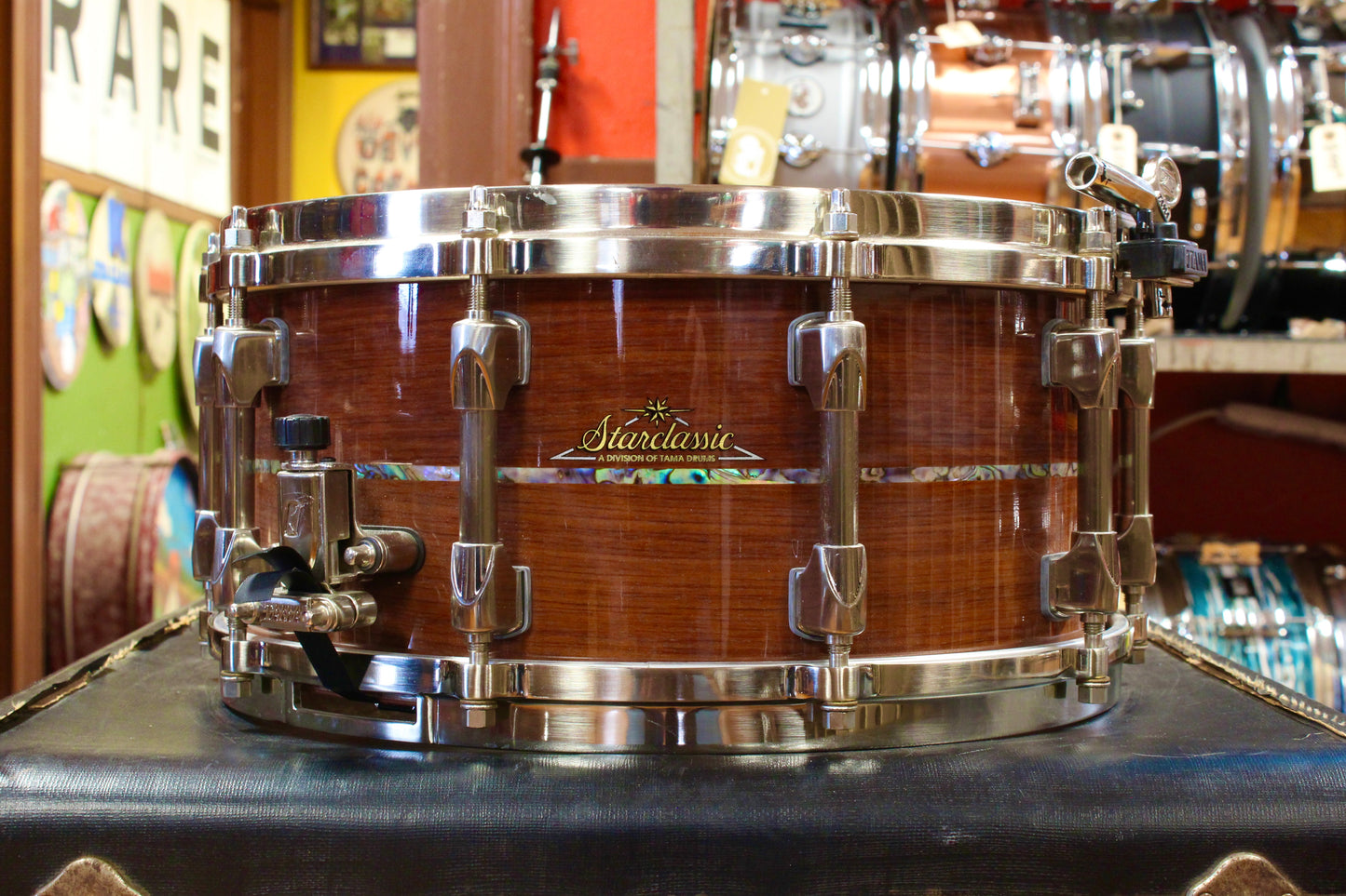 2000s Tama Starclassic Omnitune in Natural Bubinga 18x22 9x12 16x16 6.5x14