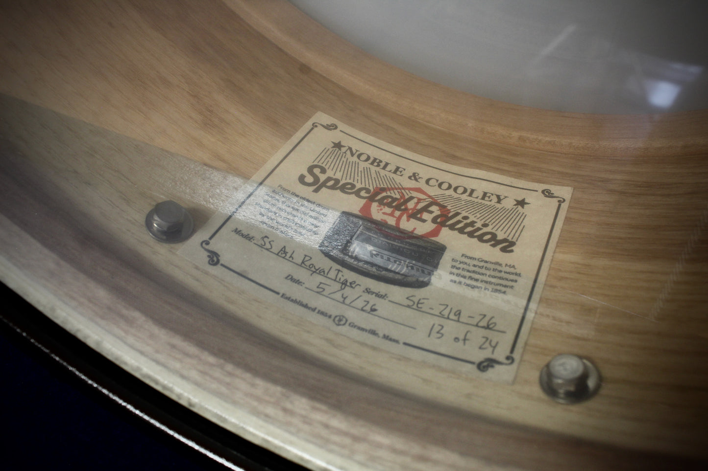 Noble & Cooley Special Edition Solid Ash in Royal White Tiger 6"x14"