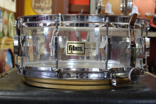 1970's Fibes STF-690 5"x14" Snare Drum in Clear Acrylic