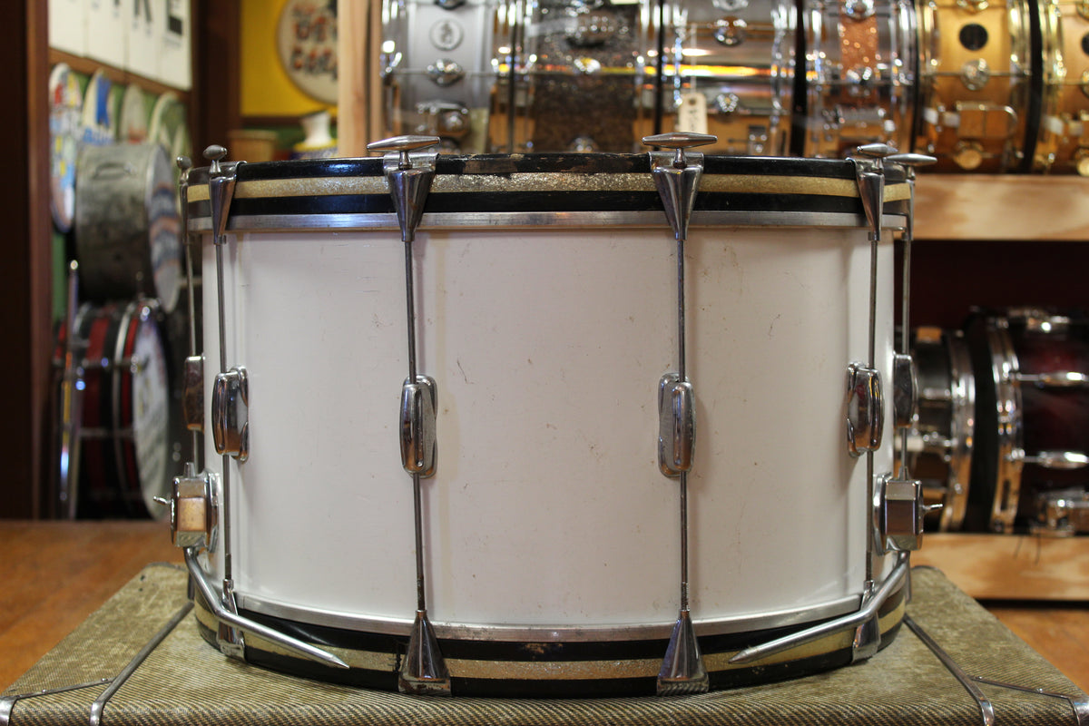 1950s/60s Slingerland Outfit in Matte White 12x22 9x13 16x16 5.5x14