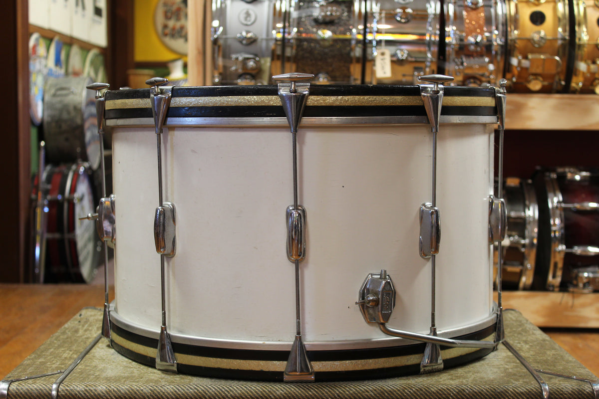 1950s/60s Slingerland Outfit in Matte White 12x22 9x13 16x16 5.5x14