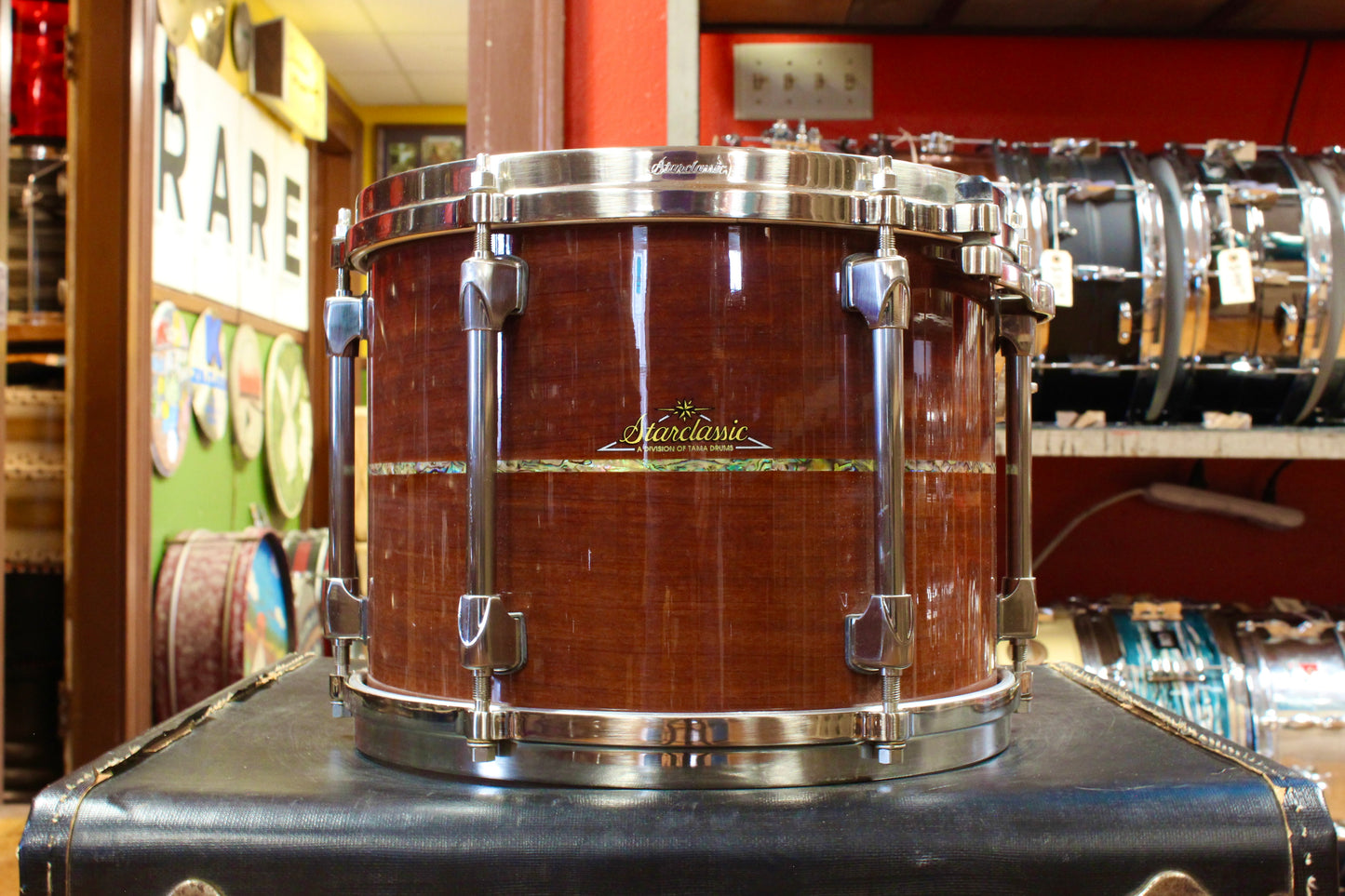 2000s Tama Starclassic Omnitune in Natural Bubinga 18x22 9x12 16x16 6.5x14
