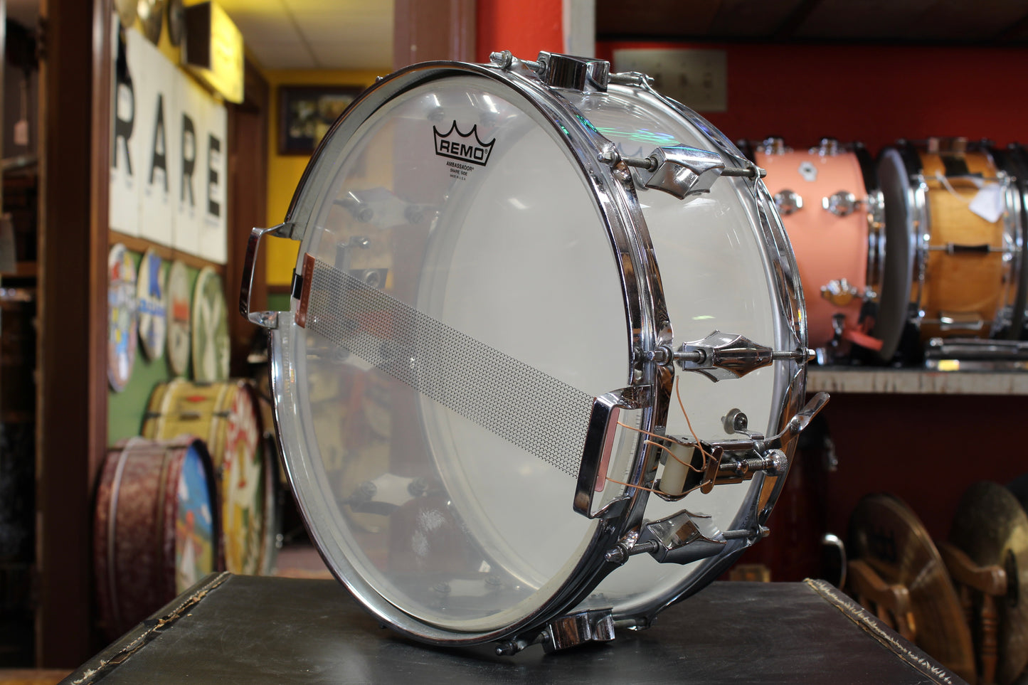 1970's Fibes 5"x14" Snare Drum in Clear Acrylic (Missing Badge)