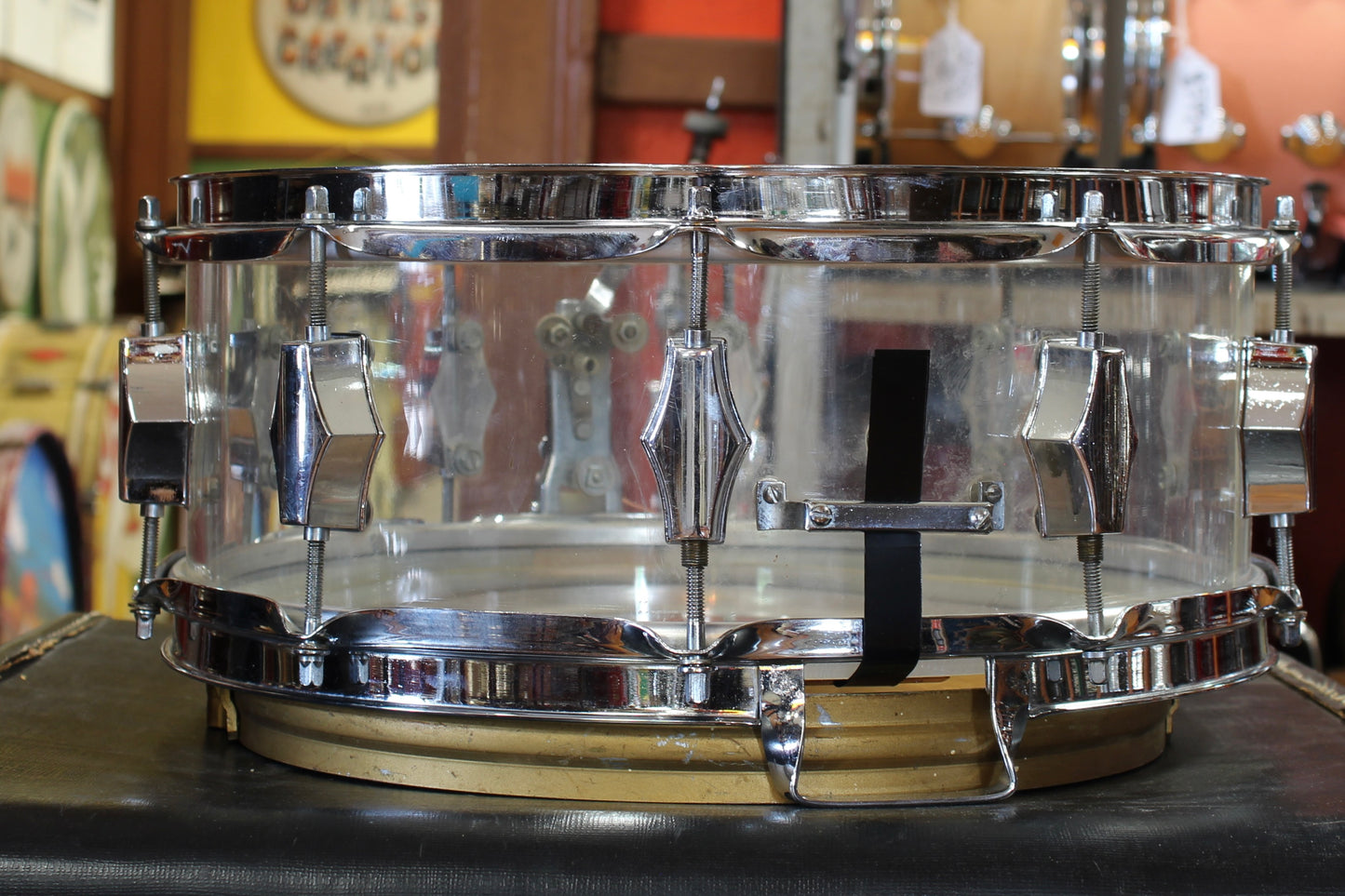 1970's Fibes 5"x14" Snare Drum in Clear Acrylic (Missing Badge)